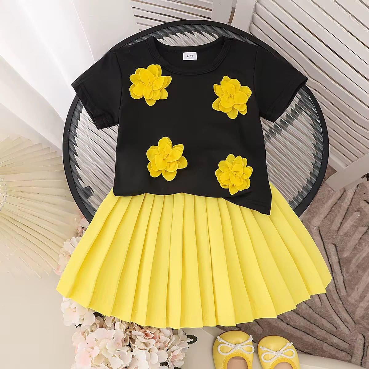 Girls' Floral 2-Piece Outfit Set