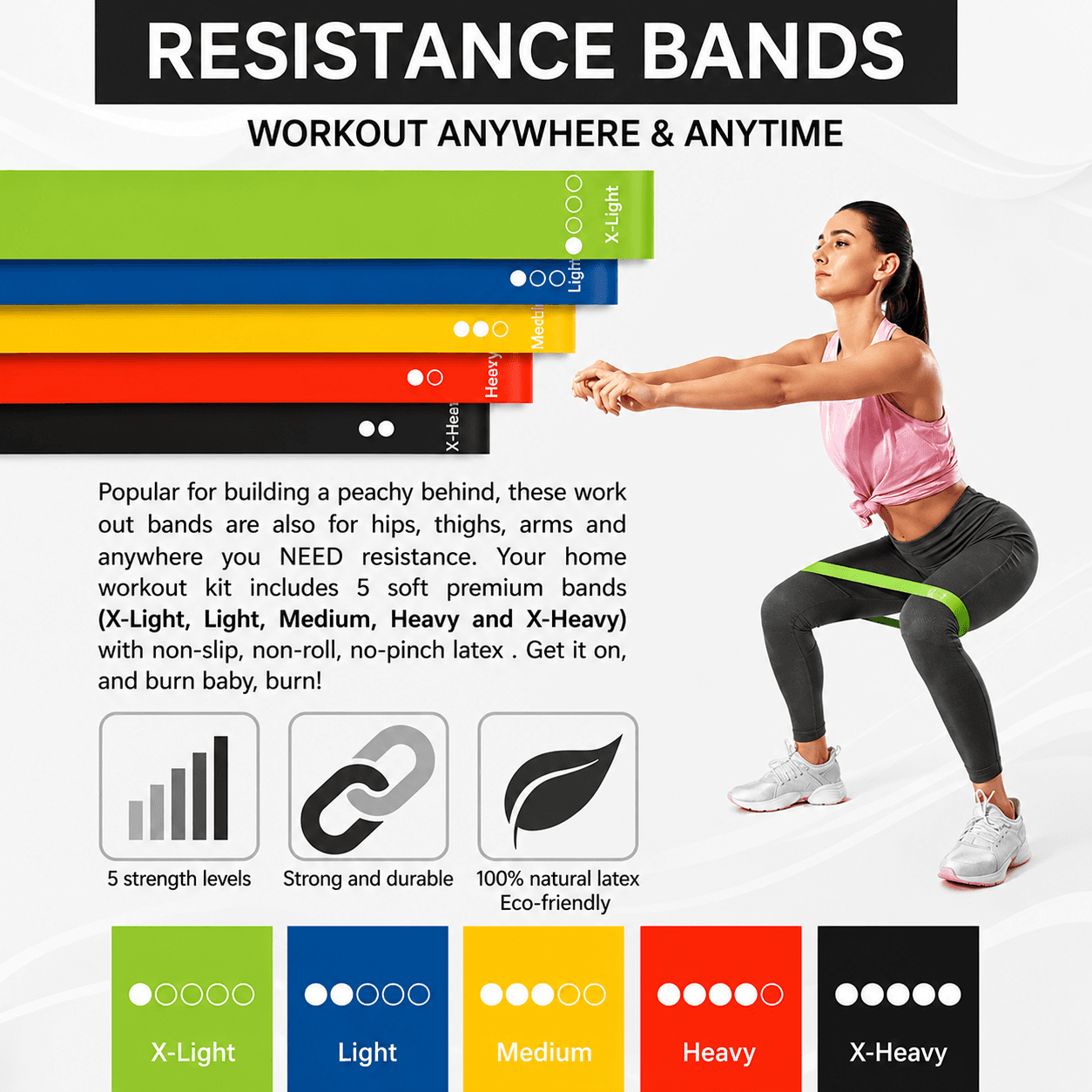 5-Piece Resistance Band Set