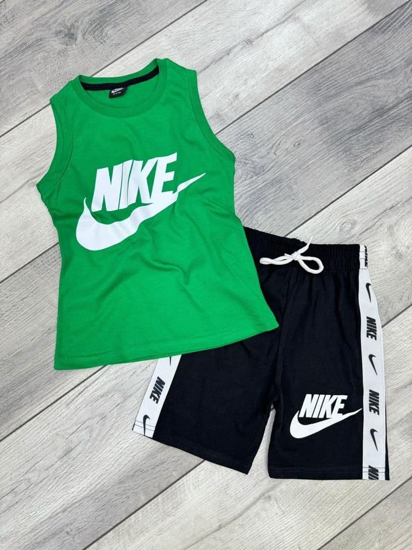 Boys' Green Sports Tank & Shorts Set