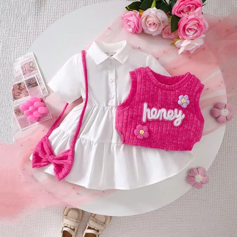 Girls' Sweet Blossom Dress Set