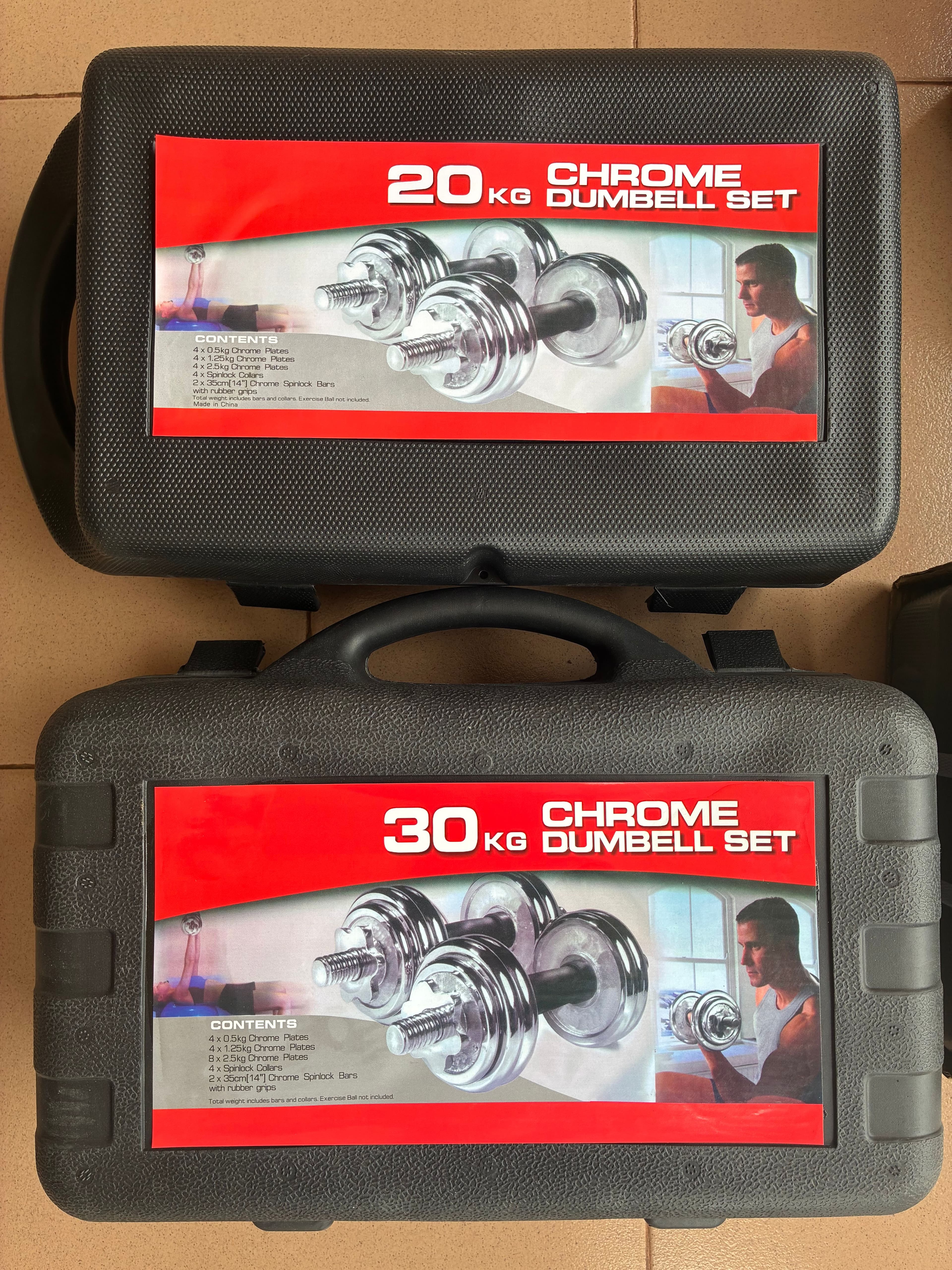 Adjustable Chrome Dumbbell Set - 20kg