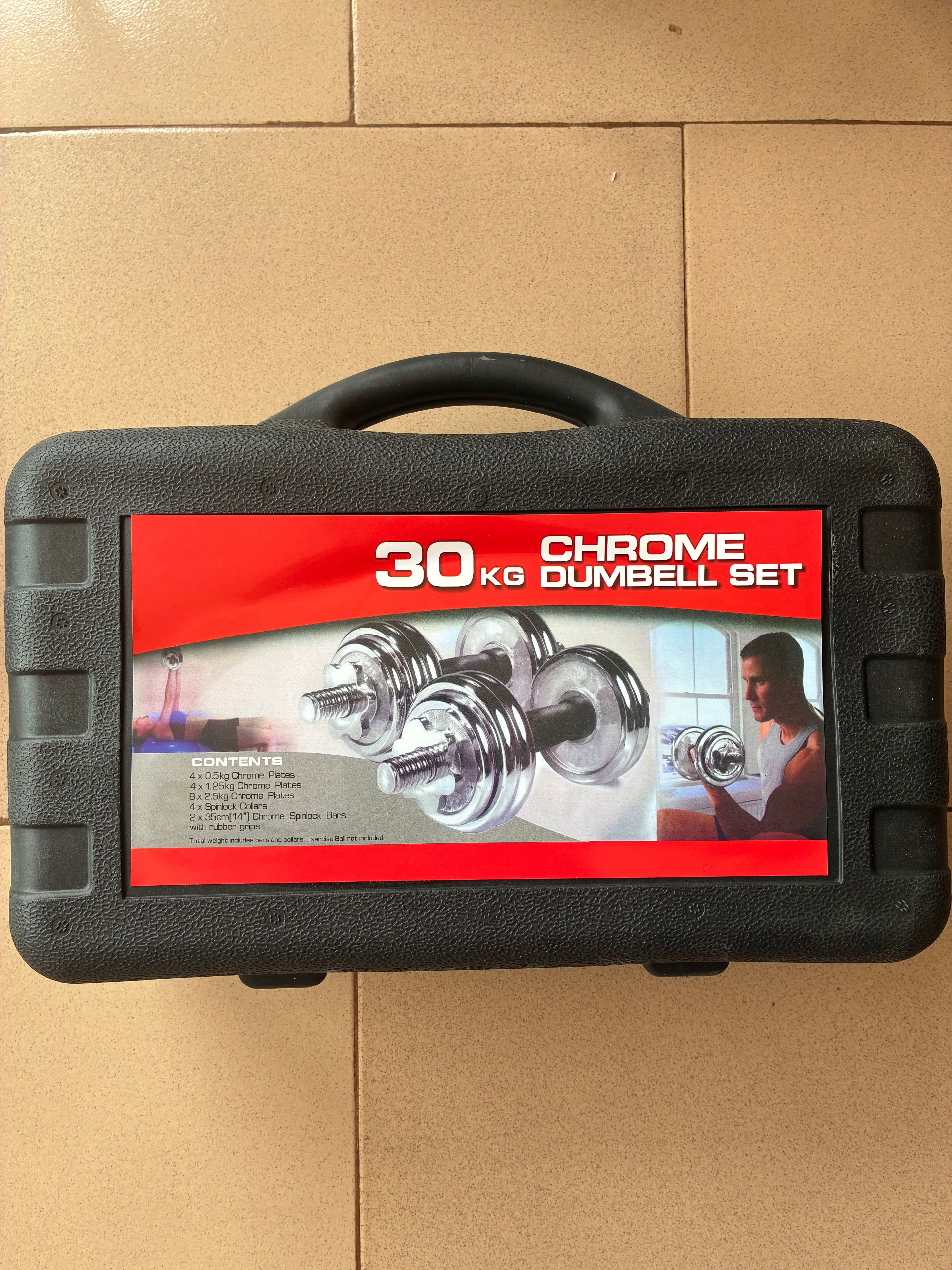Adjustable Chrome Dumbbell Set - 30kg