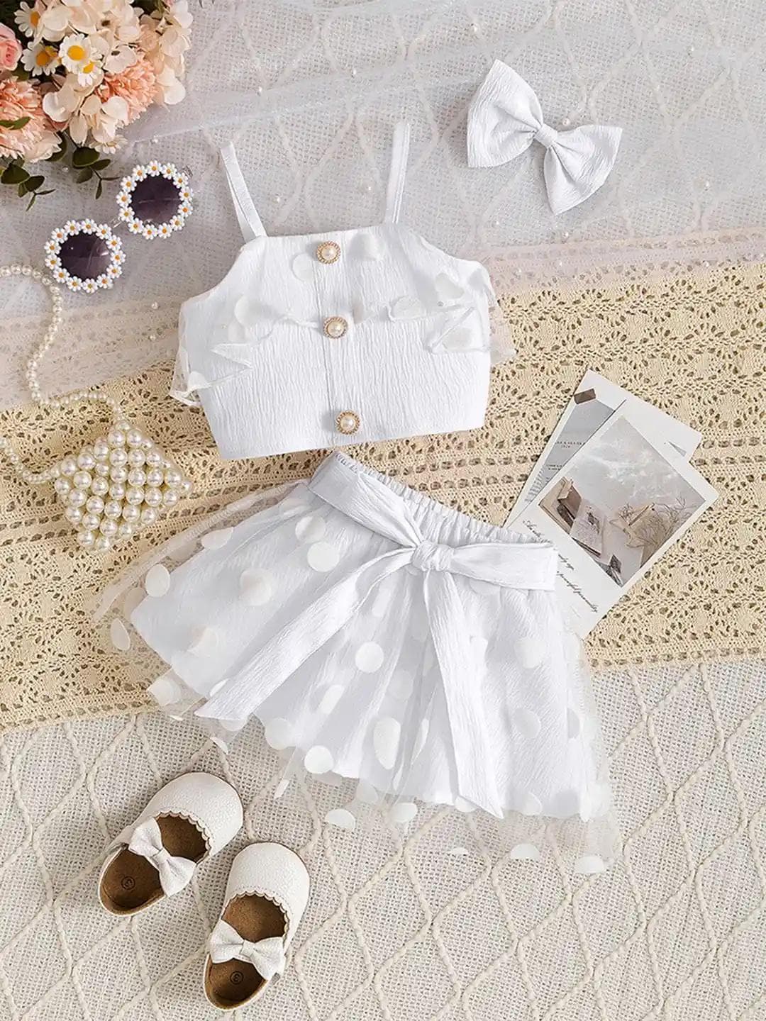 Girls' Elegant 3-Piece Outfit Set
